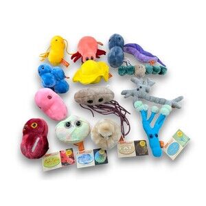 Large Lot of 14 Giant Microbes Plush Toys Virus Bacteria Cell